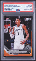 2025-26 Topps NOW #304 Victor Wembanyama Orange Foil /25 PSA 10 Gem Mint (Pop 1)