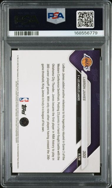 2025-26 Topps NOW #300 LeBron James Black Foil /10 PSA 10 Gem Mint (Pop 1)