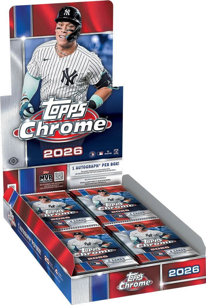 2026 Topps Chrome Baseball Hobby Box – Factory Sealed – 1 Auto Per Box