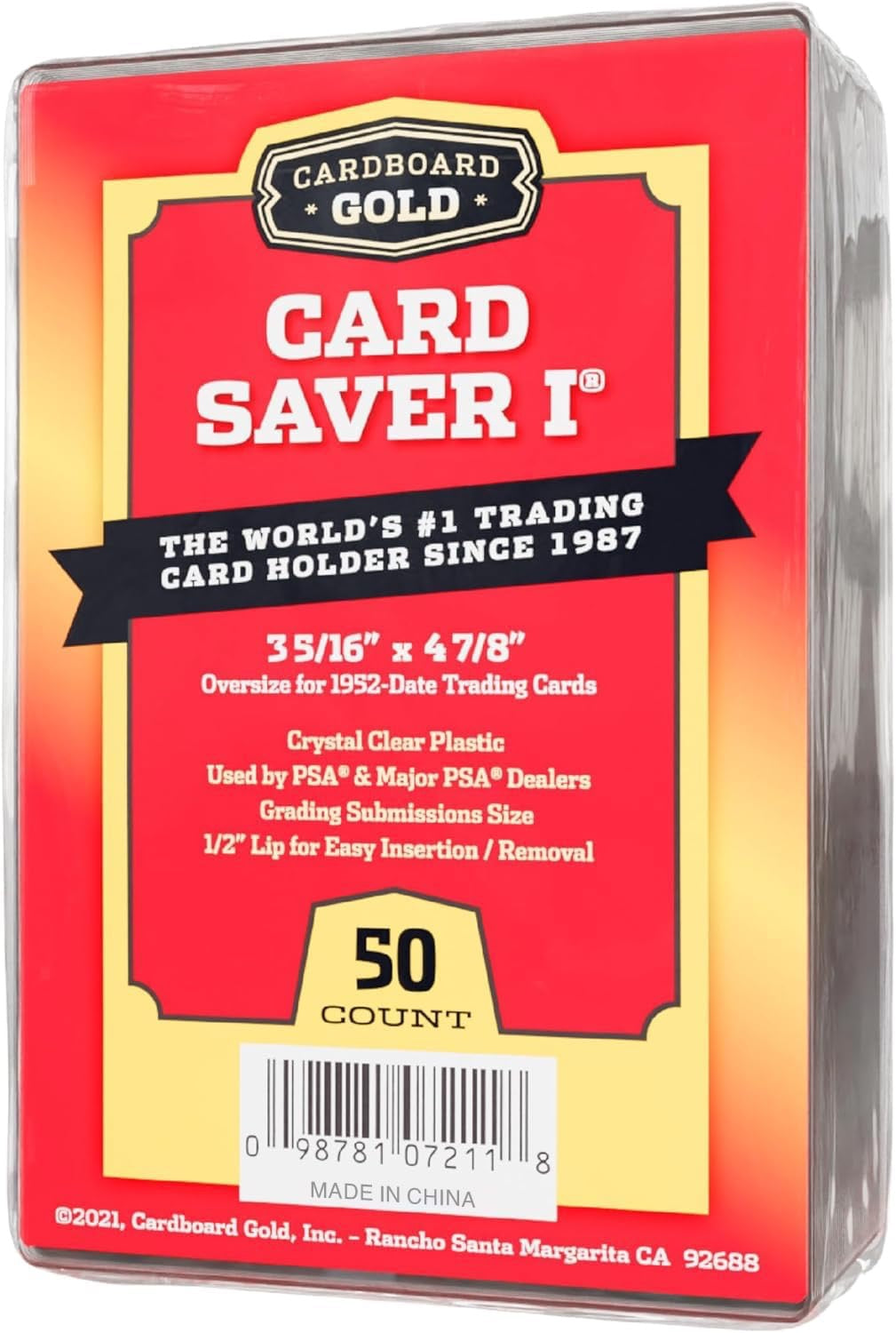 Card Saver 1 Semi-Rigid Holders — 50 Count | PSA Grading Supplies