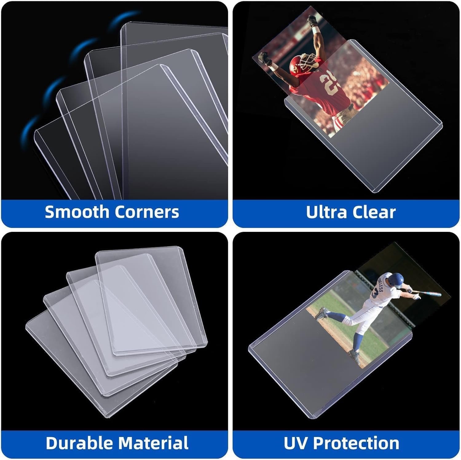 Card Sleeve Bundle — 100 Hard Top Loaders + 100 Soft Sleeves